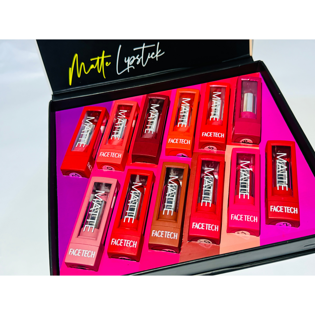 Facetech Matte Lipsticks Pack of 12