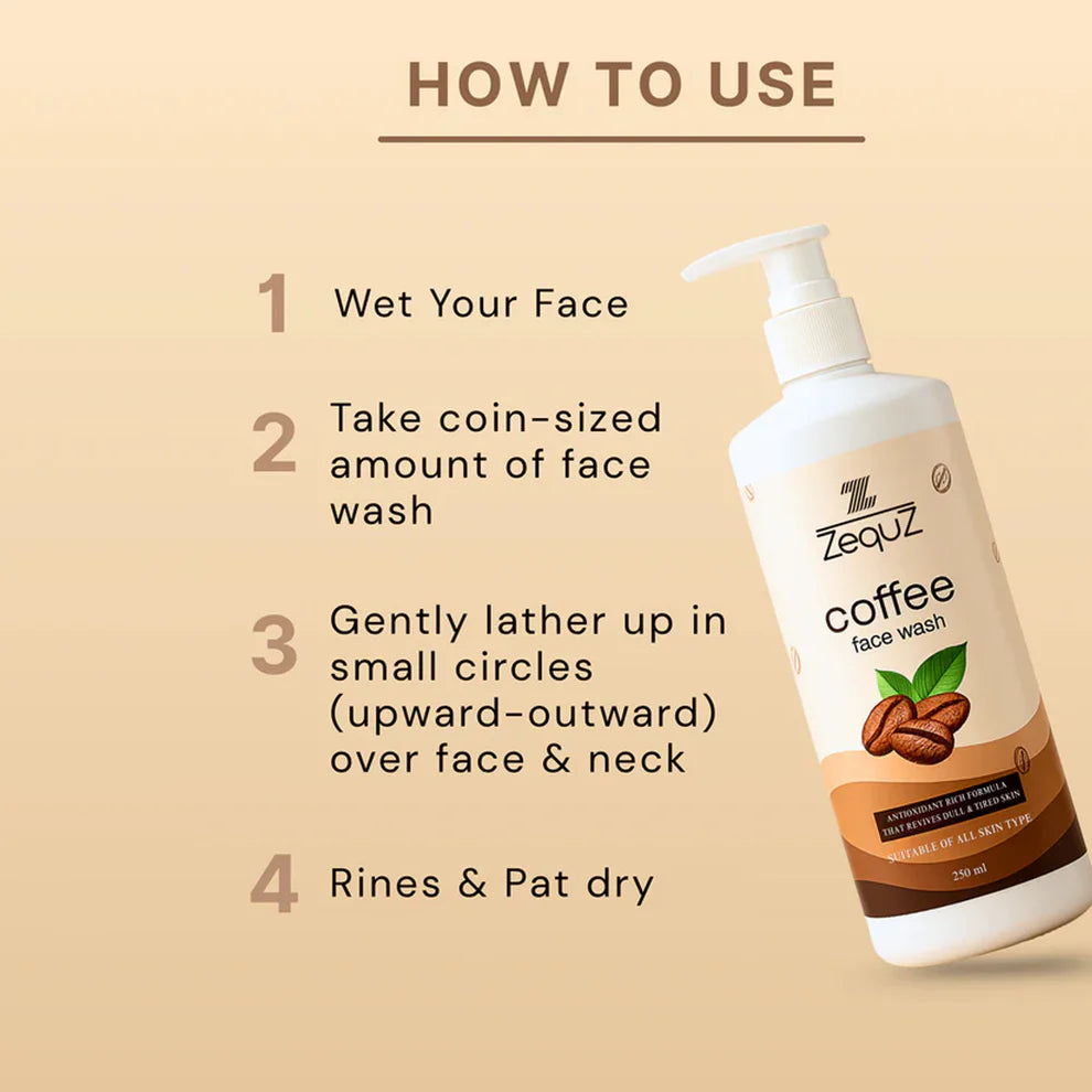 Zequz Coffee Face Wash - (1 Pc / 250 ML) - First Cart
