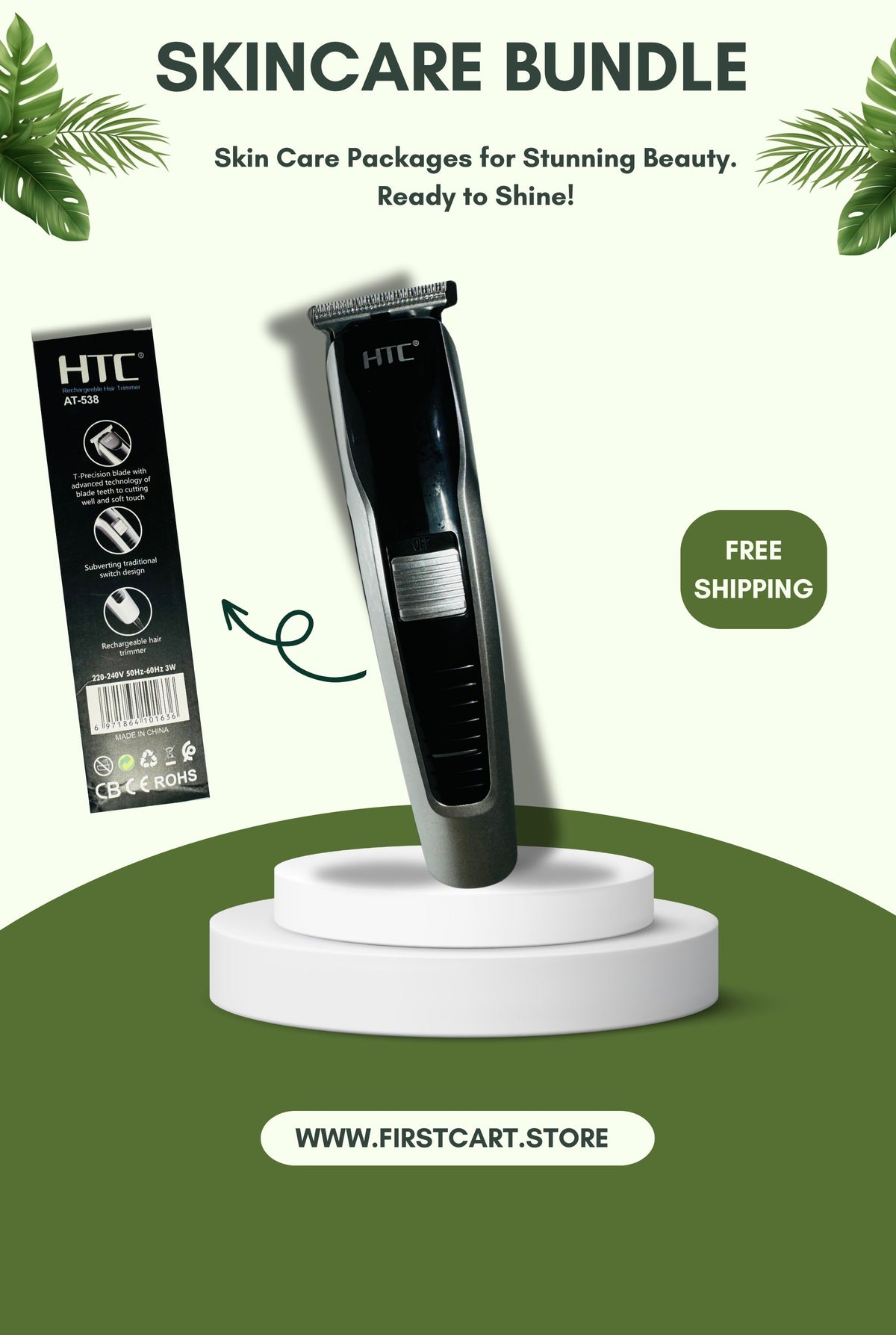 HTC Rechargeable Hair Trimmer AT-538