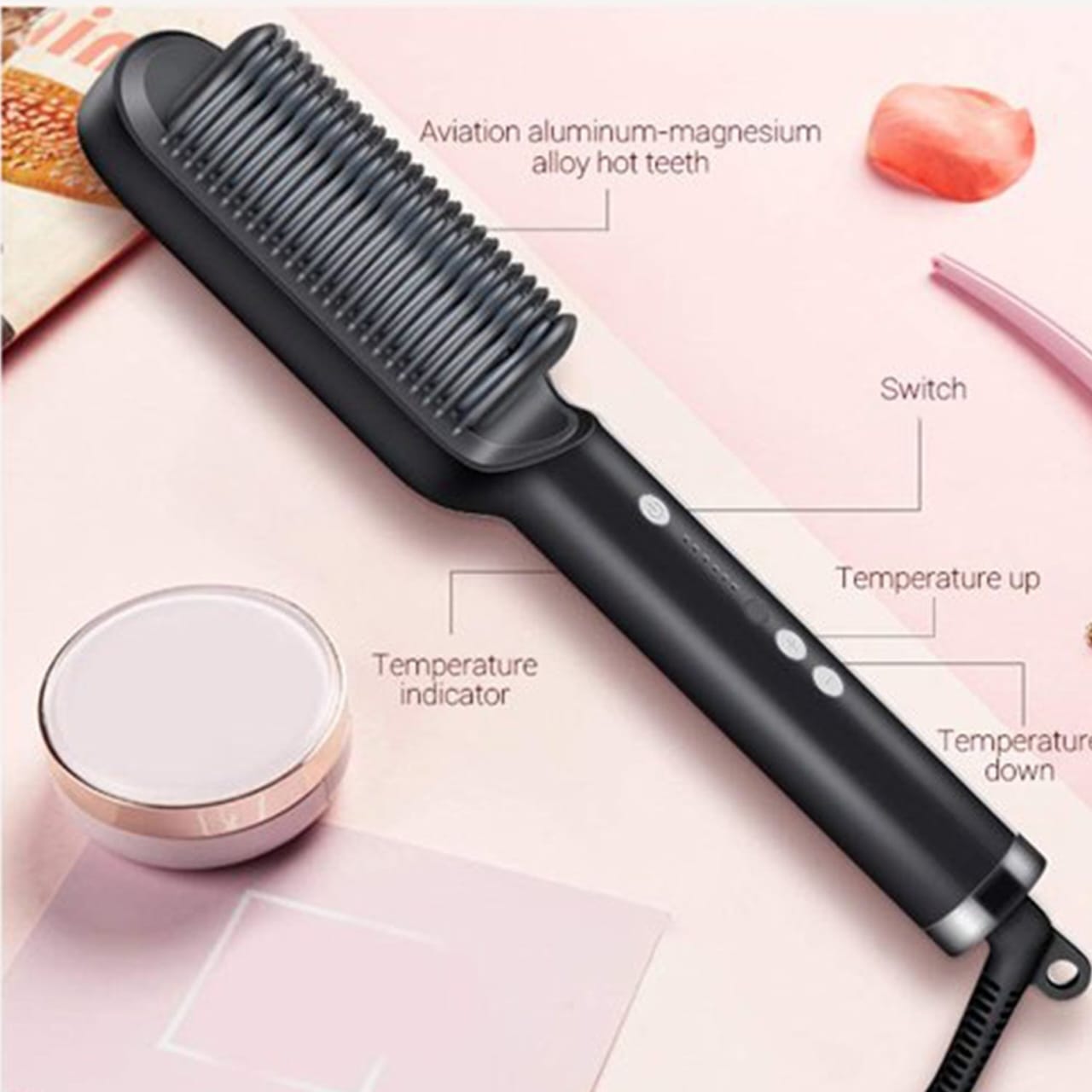 Hqt-909B Hair Straightener Used While Massaging Hair Scalps Head., Hair accessories