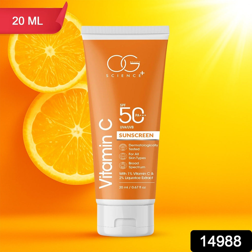 OG Beauty Vitamin C Sunscreen SPF 50 PA+++ (20 ML) with Liquorice Extract
