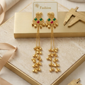 Kashmiri Gold Elephant Chandelier Earrings – Traditional Royal Statement Jewelry