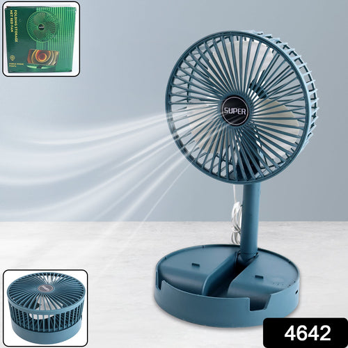 Adjustable portable desktop fan
