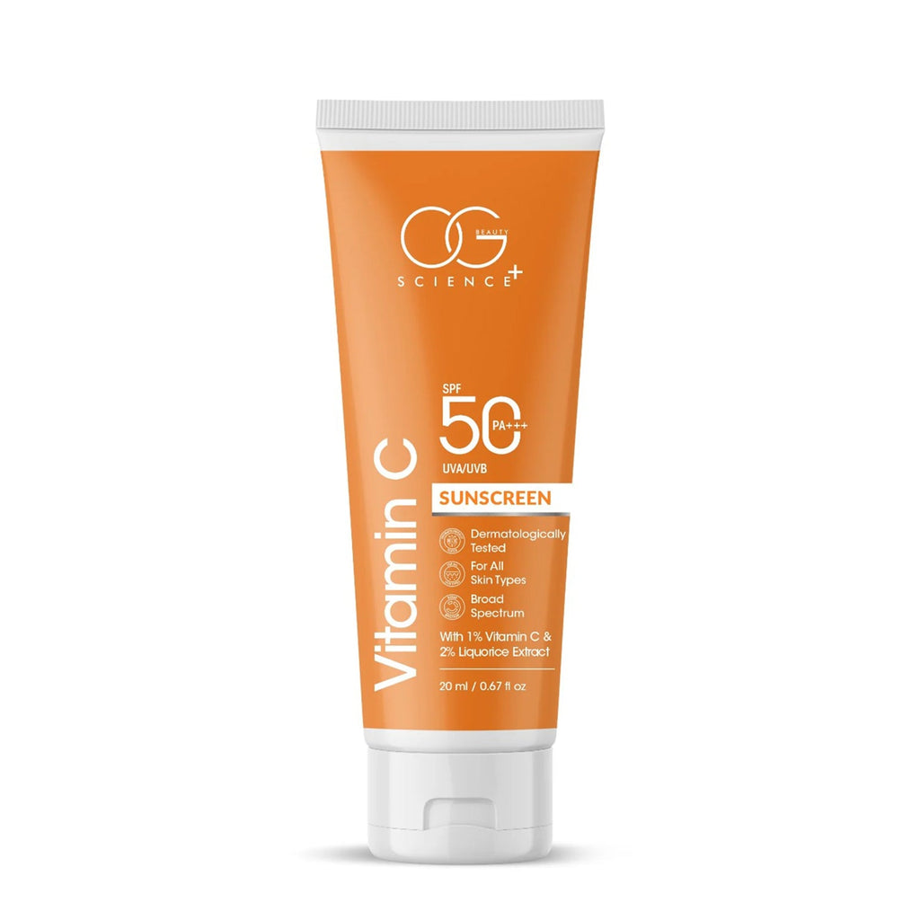 OG Beauty Vitamin C Sunscreen SPF 50 PA+++ (20 ML) with Liquorice Extract