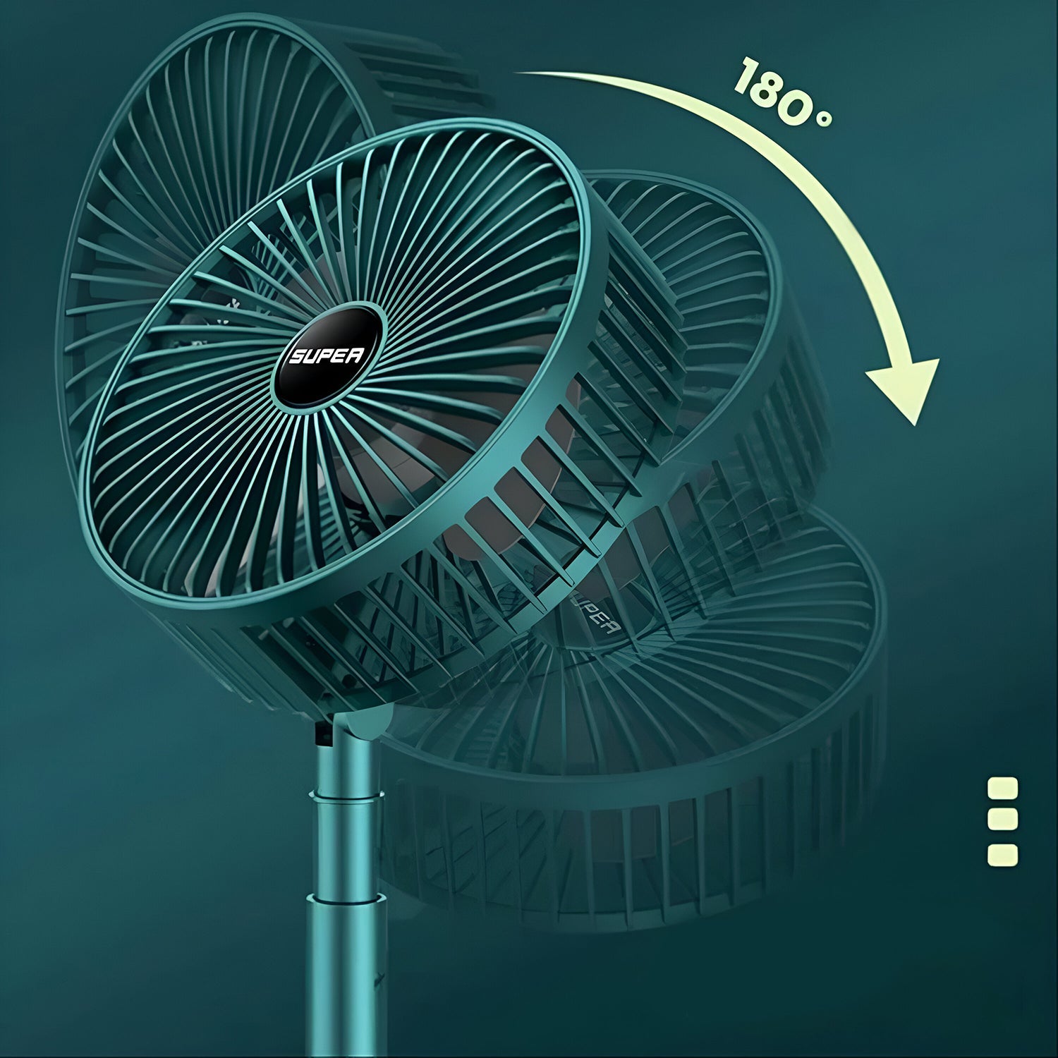 Adjustable portable desktop fan