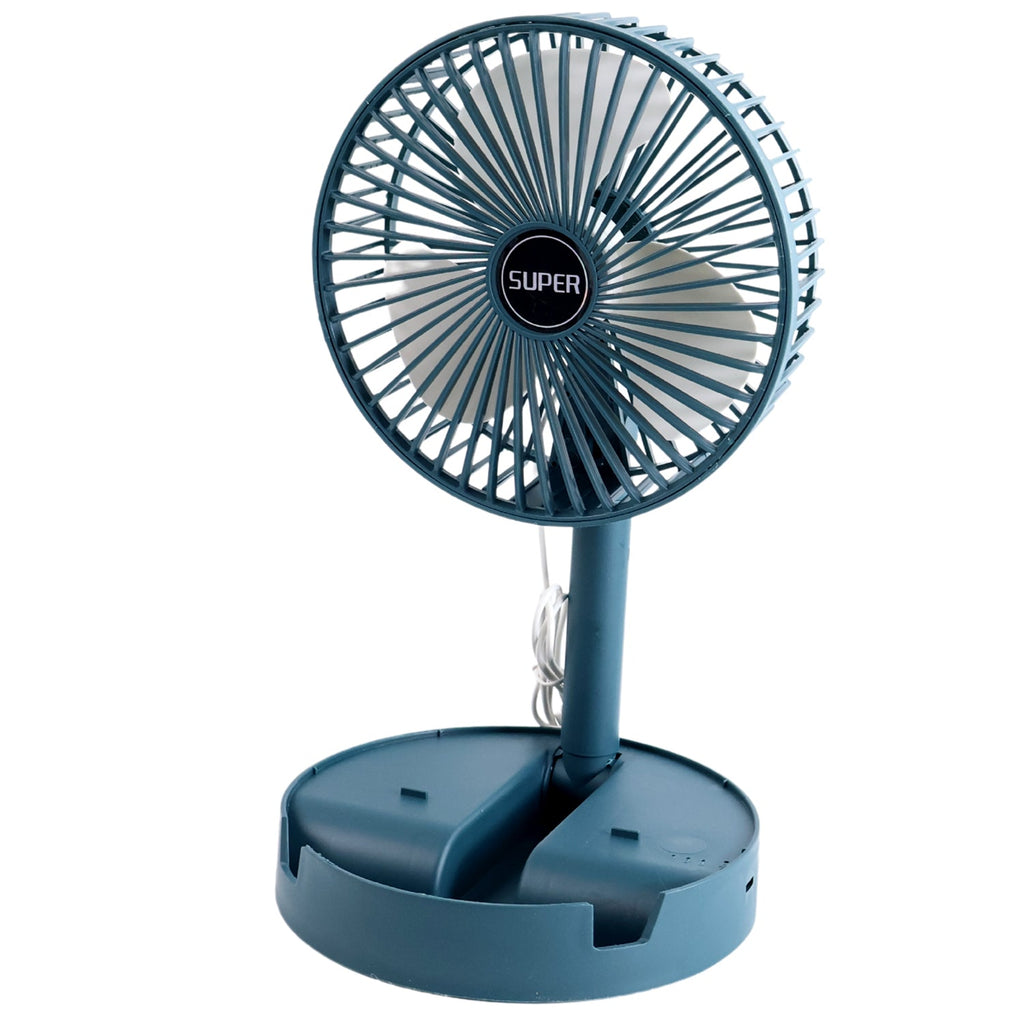 Adjustable portable desktop fan