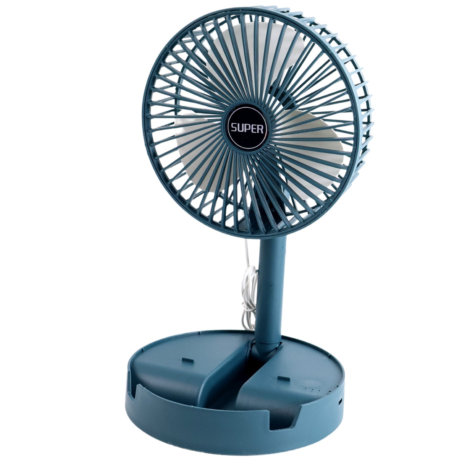 Adjustable portable desktop fan