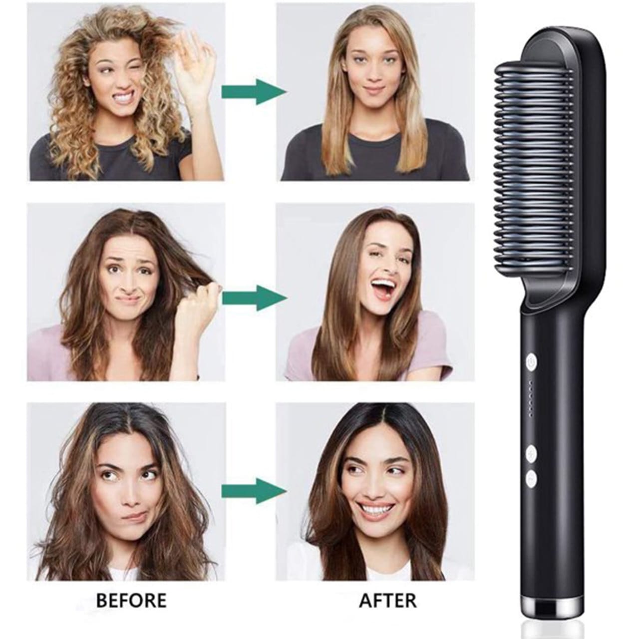 Hqt-909B Hair Straightener Used While Massaging Hair Scalps Head., Hair accessories